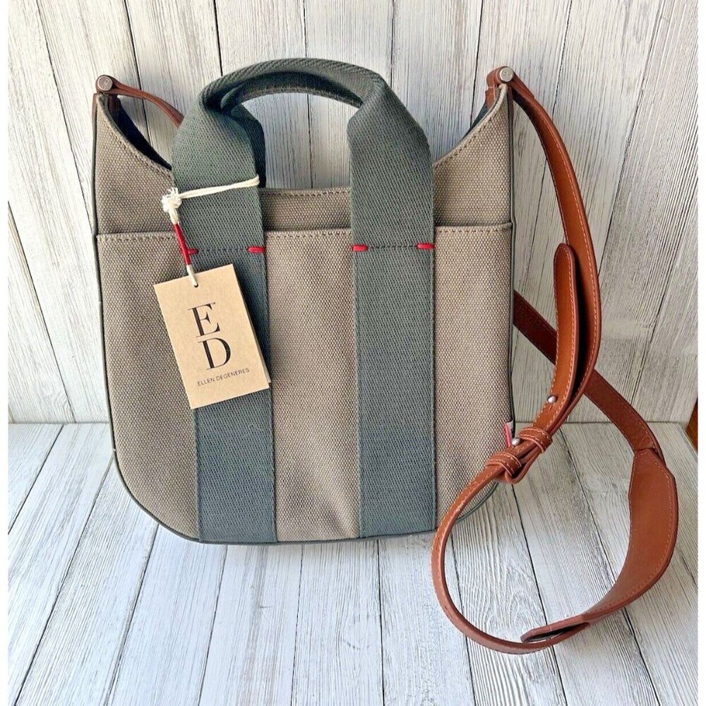 NWT ED Ellen DeGeneres Laurl Crossbody Handbag PARSLEY GREEN Purse New